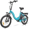 SAMEBIKE CY20 Bici Elettrica Pieghevole Colore Bianco, 20 Bici Elettrica da Tempo Libero, Batteria 36V 13Ah Rimovibile, Autonomia 60-110km, Motore 250W Conforme UE, Design Minimalista