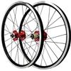 KUNYOS Set di Ruote BMX 406/451 da 20In Cerchi in Lega di Alluminio A Doppia Parete QR Freno A Disco Mozzi 24H Ruote Anteriori E Posteriori per Bicicletta da Montagna