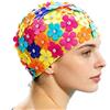 Generic Cuffia Da Nuoto Per Donna design floreale di strass