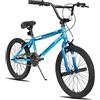 JOYSTAR Bicicletta BMX da 24 pollici per bambini e bambine dagli 8 ai 10 anni, bici freestyle per principianti con due freni a mano e 2 peg, blu