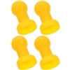 POPETPOP 4 Pezzi Copripalo per Tappeto Elastico in Plastica Giallo, Resistente all'Usura e Facile da Installare, Accessorio Professionale per Trampolino da Esterno