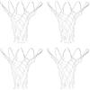 Bruislard 4 reti di ricambio piccole per mini canestro da basket, 26 cm, 8 anelli