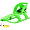 KFPOERTFGD Slittino per bambini con schienale, verde, 102,5 x 40 x 23 cm, in plastica, con pattini in acciaio e corda di trazione, per l'inverno
