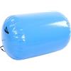 Qqmora Attrezzatura Durevole del Rullo Gonfiabile di Ginnastica del Rullo Dell'aria per L'addestramento di Ginnastica 0.6x0.8m PVC (Blu)