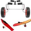 Jerool Carrello pieghevole per kayak, carrello per canoa, carrello di trasporto per canoa in alluminio pieghevole in lega di alluminio con ruote in schiuma - adatto per sabbia e ghiaia, con ruote