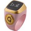 Kivivaka IQibla Smart for zikr Ring Digital Tasbih Contatore con vibrazione promemoria per display oled 18 mm nero (20 mm rosa)