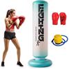 WIYETY Sacco da boxe gonfiabile da 180 cm, con base non cadente, con guantoni da boxe, pompa UNE, per allenamento di pugilato di adolescenti e adulti, aiuta ad alleviare lo stress