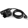 cuguoe Adattatore PTT U94 for comunicazioni Radio bidirezionali, Interruttore ergonomico Push-to-Talk(ML-BK)