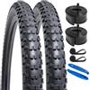 YunSCM Pneumatici per mountain bike da 29 pollici, 29 x 2,125/57-622 e 29 pollici, con valvola Schrader con 2 strisce per cerchioni, compatibili con pneumatici e camere d'aria da 29 x 2,0, 29 x 2,10, 29 x