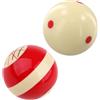 Generic Palline standard da biliardo con bersagli a punto rosso, palline per stecca in resina fenolica per accessori per tavolo da biliardo, 57,2 mm