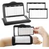 FAREASTSHOP Football Wrist Playbook con 2 Carte Di Carta,Fold Trasparente Football Play Wristbands,Riutilizzabile Tactical Wrist Teaching Board Per Vari Sport