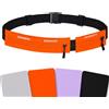 TALALAAZM Marsupio da corsa riflettente con due tasche, leggero, elastico, per sport e viaggi, Argento, One Size, Stile sportivo