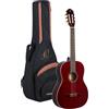 Ortega Guitars Chitarra da concerto 4/4 - Slim Neck - Family Series Pro - Include Gig Bag - Massiccio Rosso Canadese, mogano, rosso (R131SN-WR)