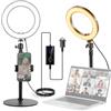 NEEWER Anello luminoso da scrivania ad alta potenza da 8 pollici 18 W con supporto e supporto per telefono, luce di chiamata circolare per iPhone, registrazione di vlogging, kit di illuminazione