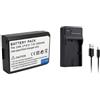 GPSZNNSKAS Batteria for fotocamera digitale LP-E10 LPE10 LP E10 for EOS 1100D 1200D 1300D(1 Battery 1 charger)