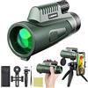 Ant Warrior Monocolo, Telescopio Monoculare, 12X50 Cannocchiale Monoculare, Monocolo Professionale Potente, BAK4 lenti HD Telescopio Monocolos, per birdwatching, caccia, concerti (Verde)
