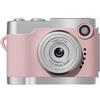 Soleilux Mini fotocamera da pollice, con ABS da 10 x 4 x 8 cm, compatta per studenti e sport (rosa)