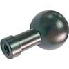 Generisch Adattatore testa a sfera in alluminio da 13/17/15/20/25 mm su supporto da 1/4, supporto per cellulare, supporto per auto, supporto per fotocamera, giunto sferico in alluminio per fotografia
