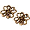 AGINOS Maniglie da Cucina in Bronzo Giallo Maniglia Decorative per Cassetti Manopole per Ante dell'armadio da 2 Pezzi Maniglie per Mobili in Lega di Zinco, Forma a Simbolo Musicale (Single hole 30mm)