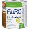 Auro, 2 in 1 Öl-Wachs Classic, trattamento combinato (olio e cera 2 in 1) per pavimenti in legno (etichetta in lingua italiana non garantita)
