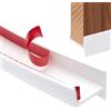RANJIMA Profilo per zoccolo, 2 m, per 18 mm di spessore del legno, 19 mm, battiscopa cucina, bianco, profilo impermeabilizzante con labbro di tenuta per base della cucina (bianco, 2 m, 18 mm/19 mm)