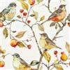 ReWallpaper Carta Da Parati Uccelli e Fiori Pellicola Adesiva Mobili Fantasia Vintage Beige Carta Da Parati per Cucina Rustica 44.5CMx3M Vinile Adesivo Decorativo per Frigo Armadio Cassetti