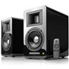 Airpulse A100 - Altoparlanti da libreria 2.0 attivi Bluetooth e ingresso ottico 100 W - amplificatore integrato, uscita subwoofer, telecomando IR nero