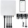 OWON Tuya Smart Home - Monitor di energia Wi-Fi a 3 fasi, misuratore di potenza bidirezionale a 1 o 3 fasi con 3 morsetti da 300A, misurazione solare/netta, misuratore di energia elettrica in tempo