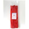 KnnX Fascette Stringicavi in Nylon Rosso 300 x 4,8 mm - Confezione da 100 - Resistenza 22,43 kg