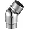 srmiqlye Acciaio Inox Connettore per Giunto Corrimano, 42,4 mm Accessori per Ringhiera in Acciaio Inox con Angolo Regolabile, Connettore Configuratore Corrimano per Scale, Balcone, Area Esterna