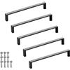 SOTECH 5 maniglie per mobili BLACKLINE XI BA 160 mm nero opaco (lunghezza 167 mm, larghezza 12 mm, altezza 27 mm) Maniglia di design per cucina in alluminio