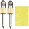 Pinafresa 2 Pezzi Punta di Saldatore con Spugna Interfaccia E10 Punte di Saldatura Punta di Saldatura USB Strumenti di Saldatura Tipo B