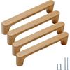 Evionlin Maniglie per cassetti in legno, rotonde, 19,3 cm, rovere, 8 pezzi