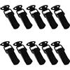 SOTECH 10 pezzi Serrature a tensionamento LATCH nero 78 mm morsetto | a ginocchiera chiusura a leva per cassette degli attrezzi, cassapanche, tavoli, armadi