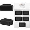 EMFA 5 pezzi capuccio rettangolare 80x60 mm nero per palo pali cappucci per recinto