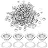 PATIKIL 4.5mm/3/16 Occhielli In Metallo, Kit Di 150 Pezzi Occhielli E Rinforzi Con Strumento Per In Pelle Per Progetti Fai Da Te Su Tessuti Scarpe Abiti Tendine Cinture, Colore.