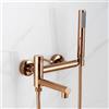 XJTNLB Miscelatore Doccia Parete Oro Rosa Rubinetto per Vasca da Bagno Miscelatore Monocomando Vasca Doccia