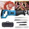 Generic Sega elettrica per carne, 900 W/1300 W, multifunzione, per tagliare alimenti surgelati, legno, metallo, plastica, 4 lame incluse