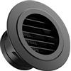Hon&Guan 100mm Griglia di Ventilazione Rotonda, Nero, con Zanzariera, ABS