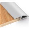Guzeelu Profilo di Transizione Autoadesivo 10mm x 2m, Striscia per Pavimenti con Dislivello 5-100mm, Compatibile con Piastrelle Parquet Moquette, per Interni Lisci