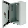 CHFUNE Armadietto per quadro elettrico in acciaio inox, 20 x 15 x 30 cm, alloggiamento ermetico per elettricità, IP65, 1000-1200 °C, montaggio a parete con serratura, armadietto metrico per cablaggio esterno
