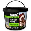 FARBEX Vernice Gommata Liquida Impermeabilizzante - Rivestimento Elastico per Interni/Esterni su Cemento, Legno, Metallo e Piastrelle, 3,5 kg Bianco - Protegge da Umidità e Crepe