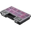 KADAX Organizer con Coperchio Trasparente - Cassetta Porta Minuteria a Scomparti per Viti, Bulloni, Ferramenta, Officina e Garage - Plastica Resistente (28 x 18 cm, 1 Pezzo)