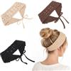 Mikovivi Set di 3 Fasce per Capelli in Maglia Stile Boho da Donna, Morbide Bandane All'Uncinetto Regolabili e Traspiranti Accessori per Capelli l'Uso Quotidiano (Beige, Marrone, Nero)