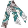 EnxJire Nastro capelli seta Sciarpa magra Capelli Piccole donne Stile semplice Manico a nastro Stampa Fascia for capelli Foulard Bellissime sciarpe Borse(A-40)