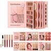 Generico Palette Trucco a Libro - 6 Strati Portatile E A Lunga Durata | Set Illuminante E Ombretti 60 Colori,Per Donne Ragazze Lavoro Viaggio Appuntamenti Feste Ballo Di Fine Anno Matrimonio