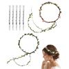 SCJJZ 2Pcs Coroncina di Fiori per Capelli con 5 Fermacapelli a Pettine, Accessorio da Sposa, Damigelle e Matrimoni, Coroncine Eleganti, Crown Hairband Versatile, Corona per Decorazione Unica