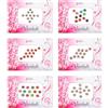 Aditri Creation Bindi - Confezione da 6 gioielli di design in cristallo per fronte, viso, tikka multicolore, adesivi Bindiya, pietra adesiva, regali tradizionali indiani, tatuaggi per donne e ragazze, regalo di