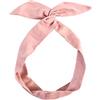 Duories Fascia vintage da donna, fascia per capelli da donna, in filo di ferro flessibile, flessibile, flessibile, con fiocco, accessorio per capelli, accessorio per capelli, per donne e ragazze, rosa