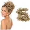 CAISHA XXL Posticcio Capelli Elastici Acconciature Da Sposa Voluminoso Riccio Chignon Biondo Mix HW33